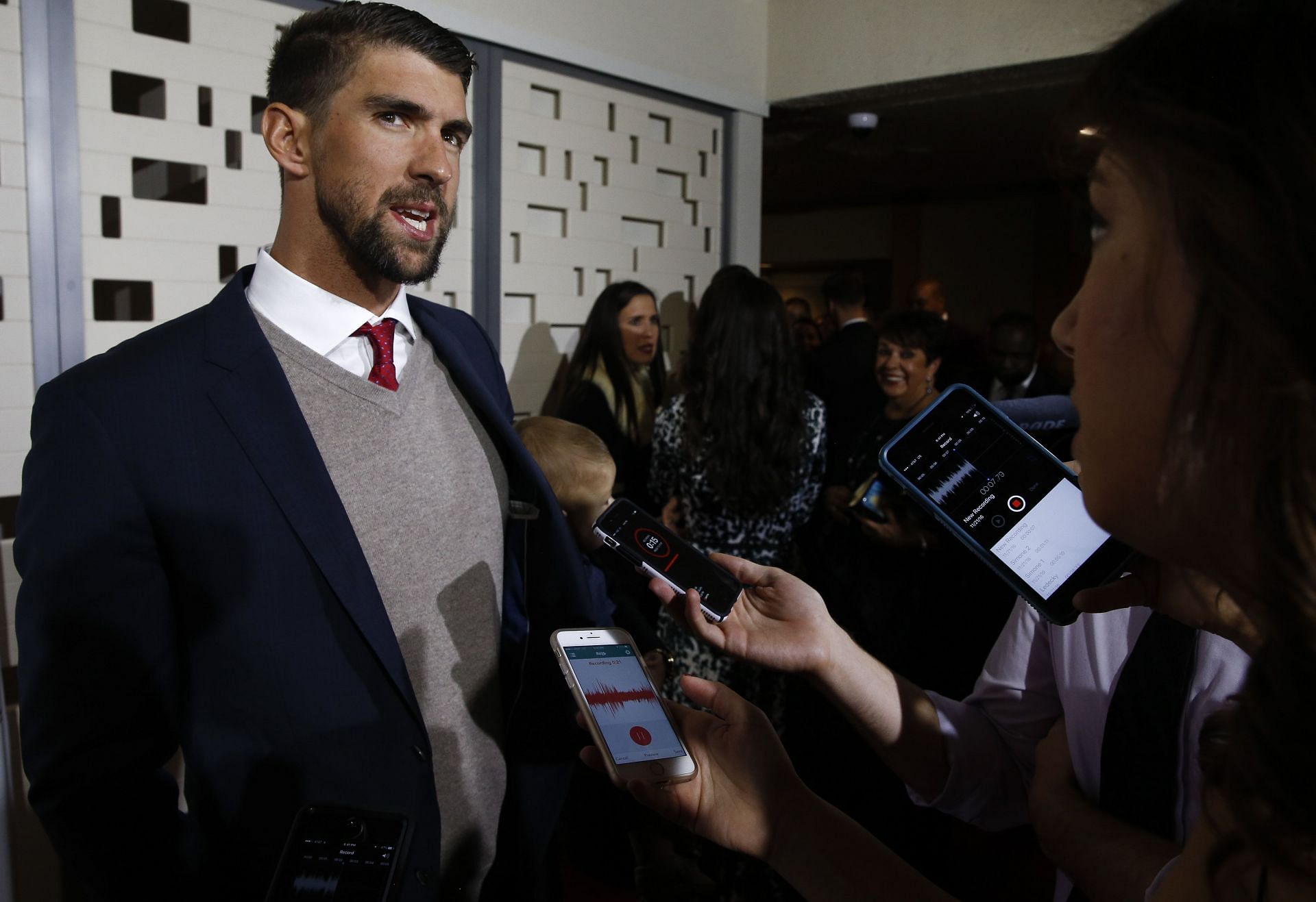 Michael Phelps at the Golden Goggle Awards. (Source: Getty)